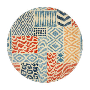 Tabla De Cortar Colección de texturas dibujadas a mano en mosaico