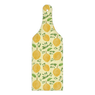 Tabla De Cortar Colección Lemon Bloom Patrón Amarillo