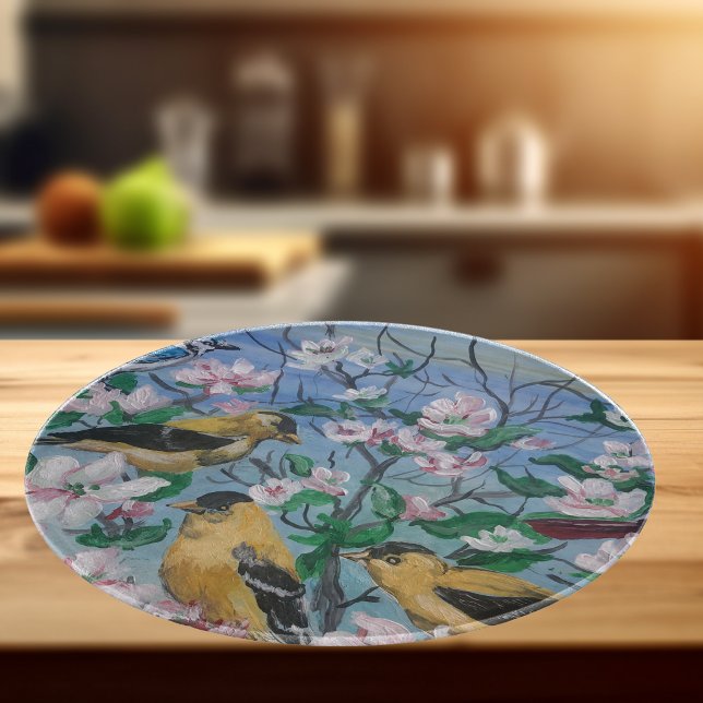 Tabla De Cortar Colección nueva de pájaros ( Elegant bird painting printed on home decor)