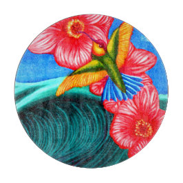 Tabla De Cortar Colibrí Océano