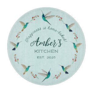 Tabla de cortar colibrí personalizada