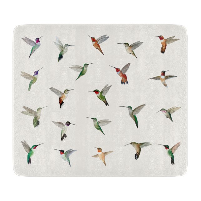 Tabla De Cortar Colibríes norteamericanos (Anverso)