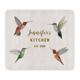 Tabla De Cortar Colibríes personalizados