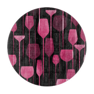 Tabla De Cortar Collage Art: Patrón de bebidas Fiestas.