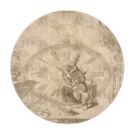 Tabla De Cortar Collage de conejo blanco de vintage