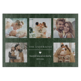 Tabla De Cortar Collage de Fotos Familiares Personalizadas