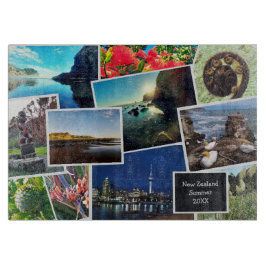 Tabla De Cortar Collage de fotos Personalizado de Nueva Zelanda