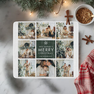 Tabla De Cortar Collage moderno “Feliz Navidad” Multi Foto 