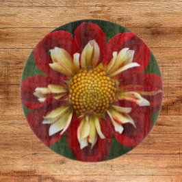 Tabla De Cortar Collarette Roja Dahlia Floral