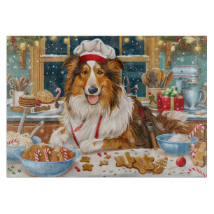 Tabla De Cortar Collie Holiday Baking: Navideño Festivo