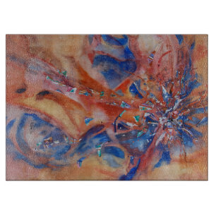 Tabla De Cortar Color de agua abstracto