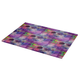 Tabla De Cortar Color de agua verde, violeta
