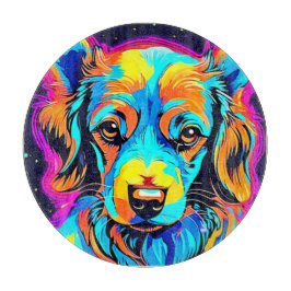 Tabla De Cortar Color eléctrico Pop Canine Art