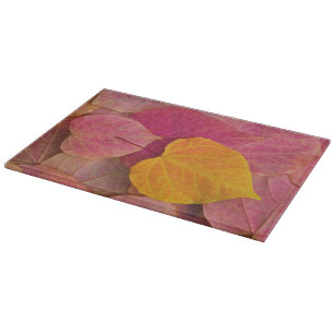 Tabla De Cortar Color otoñal en hojas caídas de Forest Pansy Redbu