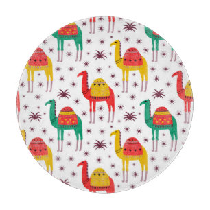 Tabla De Cortar Color plano del camello, patrón decorativo.