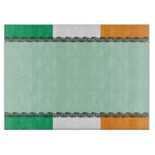 Tabla De Cortar Colores de bandera con tema irlandés o de Irlanda