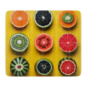 Tabla De Cortar Colores de Frutas Abstractos
