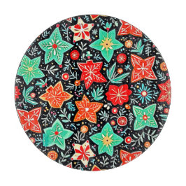 Tabla De Cortar Colorful Abstract Holiday Design