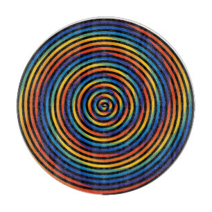 Tabla De Cortar Colorida Espiral Swirl
