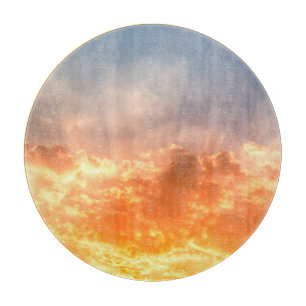 Tabla De Cortar Colorida puesta de sol: ardiente crepúsculo.