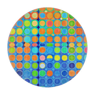 Tabla De Cortar Colorida Vivid Elegance Patrón de estilo