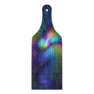 Tabla De Cortar Colorido Con Azul Moderno Resumen Arte Fractal