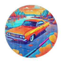 Tabla De Cortar Colorido diseño clásico del viaje