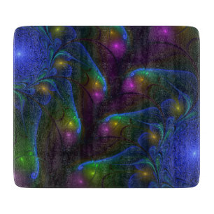 Tabla De Cortar Colorido Luminoso Abstracto Moderno Trippy Fractal