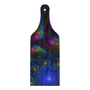 Tabla De Cortar Colorido Luminoso Abstracto Moderno Trippy Fractal