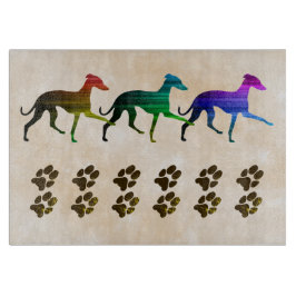 Tabla De Cortar Coloridos Greyhounds italianos