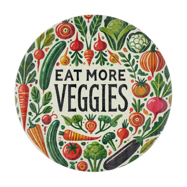 Tabla De Cortar Comer más Veggie Veggie Garden (Anverso)