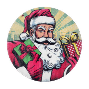 Tabla De Cortar Comic book Santa/Navidades