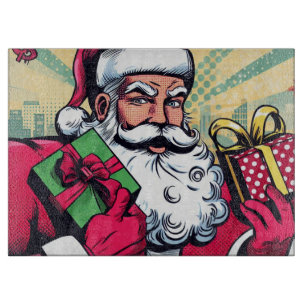 Tabla De Cortar Comic book Santa/Navidades