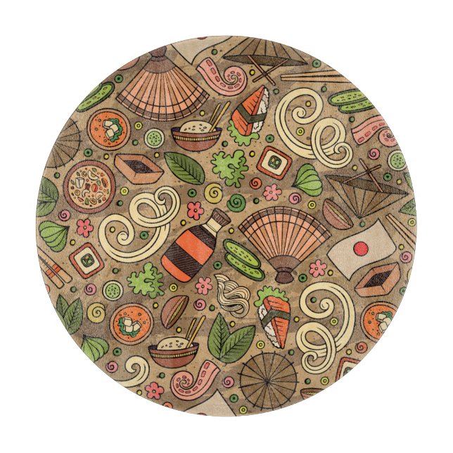 Tabla De Cortar Comida de Japón: Mano corta (Anverso)