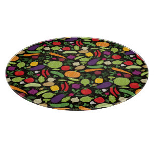 Tabla De Cortar Comida en un fondo negro