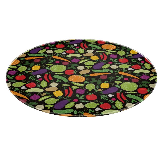 Tabla De Cortar Comida en un fondo negro (Borde)