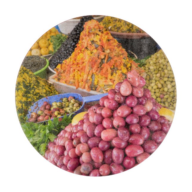 Tabla De Cortar Comida Encurtida En El Mercado (Anverso)
