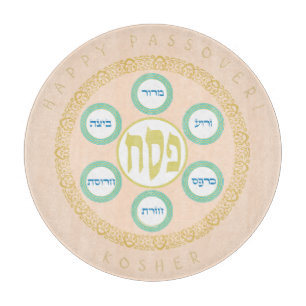 Tabla De Cortar Comidas kosher del Passover de Pesach Seder seis