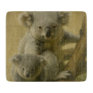Tabla De Cortar Compañeros Koala - Impresión de arte de vida silve