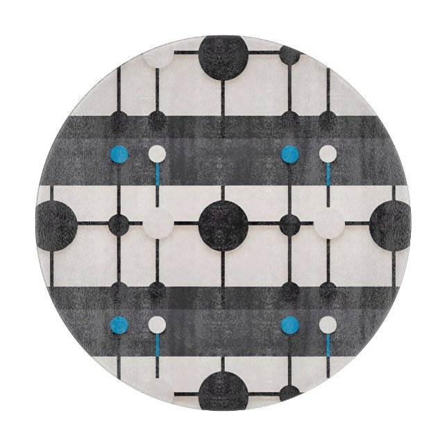 Tabla De Cortar Composición geométrica abstracta con círculos (Anverso)