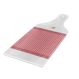 Tabla De Cortar Comprobación roja con inicial