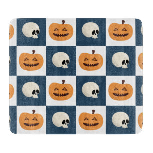 Tabla De Cortar Comprobaciones de calaveras y calabazas