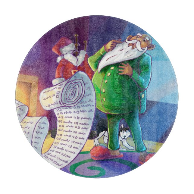 Tabla De Cortar Compruébelo dos veces Santa (Anverso)