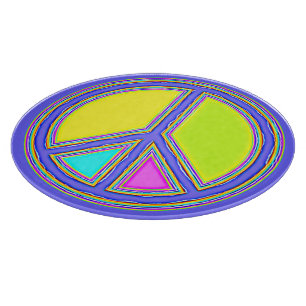 Tabla De Cortar Con colores rellenados Firma PEACE 1