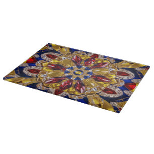 Tabla de cortar con diseño de colores de Colombia