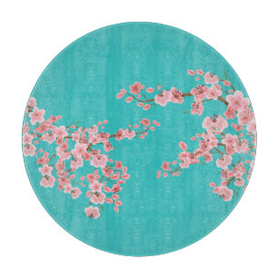 Tabla de cortar con diseño de flor de cerezo en ac