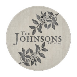Tabla de cortar con elegancia floral personalizada