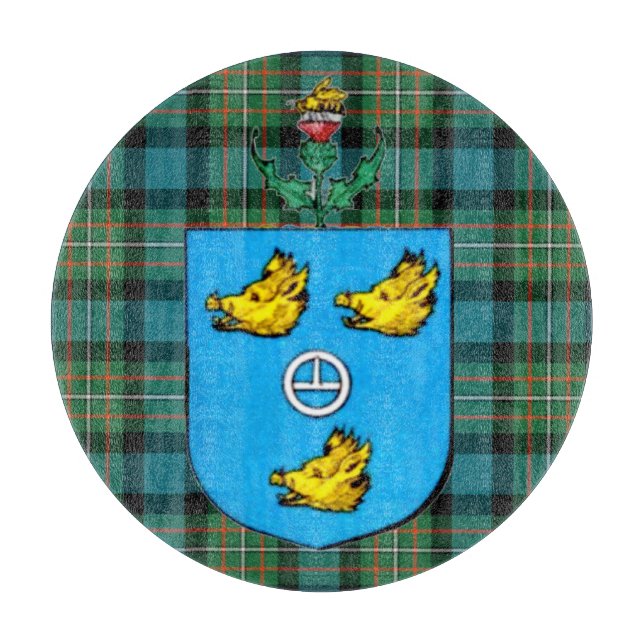 Tabla de cortar con escudo del clan Ferguson (Anverso)