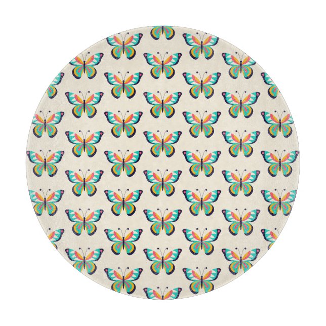 Tabla De Cortar Con mariposa de texto (Anverso)