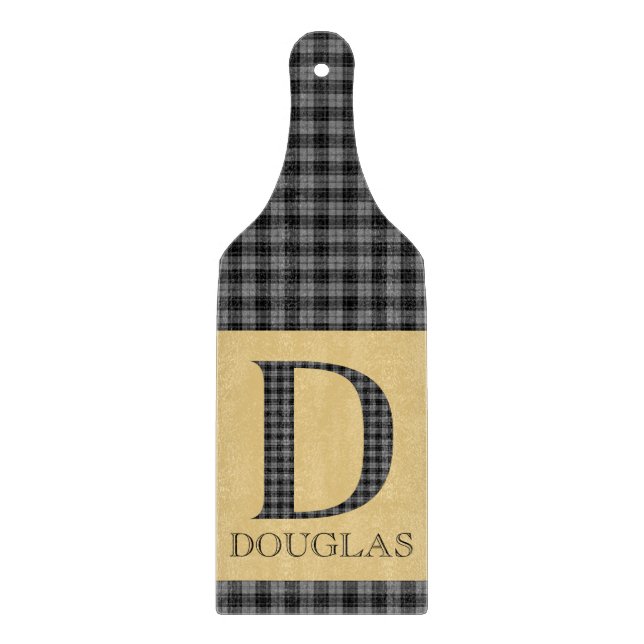Tabla de cortar con monograma Douglas Tartán D (Anverso)